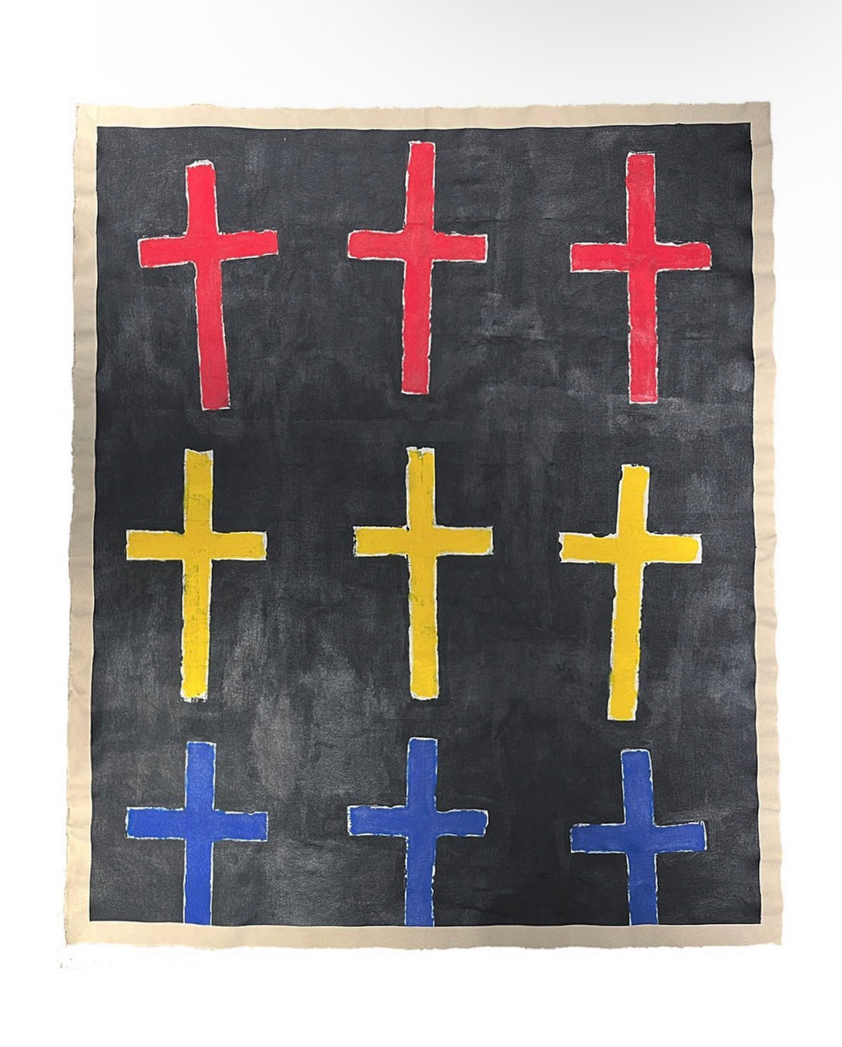 BLUE YELLO RED CROSSES