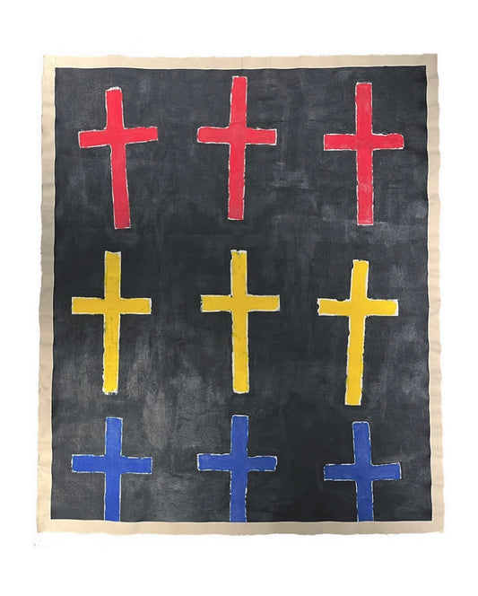 RED YELLOW BLUE CROSSES